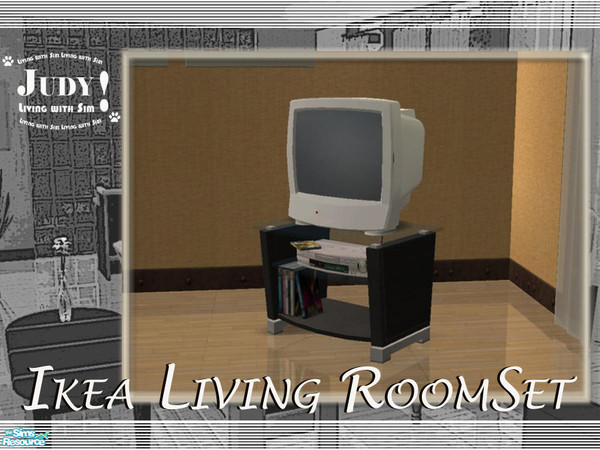Sims 2 — Judy IKEA Living Room - TV Black by judyhugsnoopy — Hi, this time I try to recolor some Maxis Cheap furniture