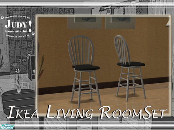 Sims 2 — Judy IKEA Living Room - BarStool Black by judyhugsnoopy — Hi, this time I try to recolor some Maxis Cheap