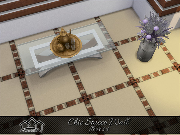 Sims 4 — Chic Stucco Wall floor2 by Emerald — Stucco walls can be used in any modern space to make have a very chic