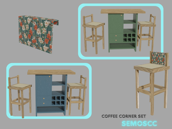Sims 4 — [SCC] Darkened Pastel Painting by semoscc — To create your own coffee corner, with a unique table. :)