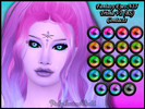 Sims 4 — Fantasy Eyes N15 - Trisha V1 (BS) Contacts by PinkyCustomWorld — Vibrant colored fantasy eyes with a touch of