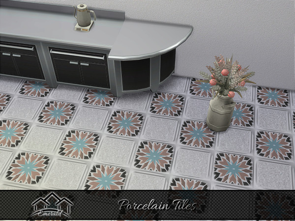 Sims 4 — Porcelain Tiles2 by Emerald — Porcelain Tiles can be used on floors or walls, frequently use kitchens, bathrooms