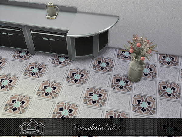 Sims 4 — Porcelain Tiles4 by Emerald — Porcelain Tiles can be used on floors or walls, frequently use kitchens, bathrooms