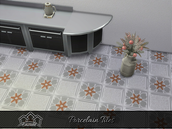 Sims 4 — Porcelain Tiles5 by Emerald — Porcelain Tiles can be used on floors or walls, frequently use kitchens, bathrooms
