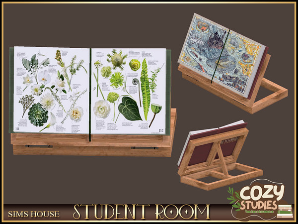 Sims 4 — [Sims House] Book on stand | STUDENT ROOM by Sims_House — STUDENT ROOM: Sofa cabinet (for medium and high wall)