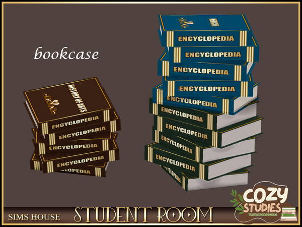 Sims 4 — [Sims House] Bookcase | STUDENT ROOM by Sims_House — STUDENT ROOM: Sofa cabinet (for medium and high wall)