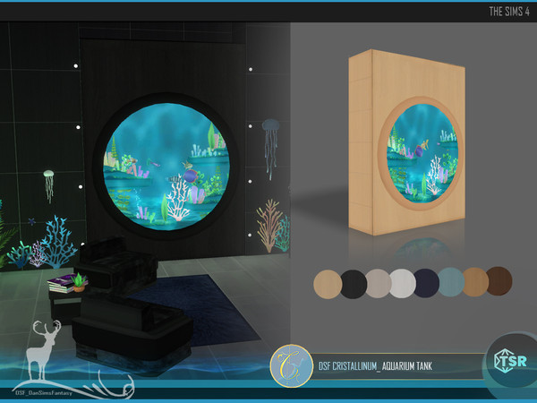 Sims 4 — DSF CRYSTALLINUM _AQUARIUM TANK by DanSimsFantasy — It is a set of objects for a room inspired by the marine