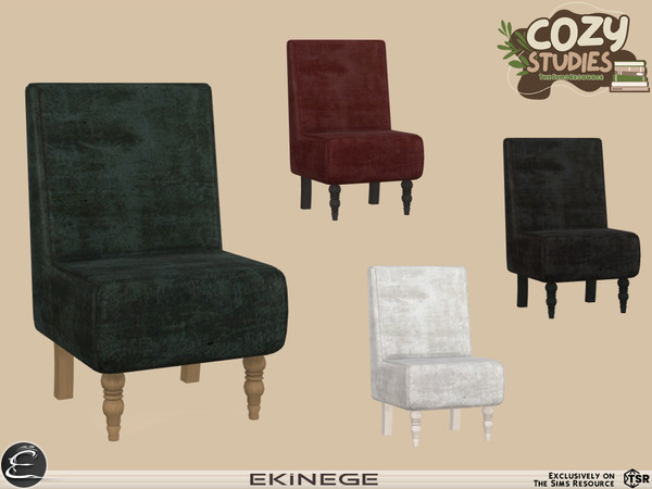 Sims 4 — Cozy Studies - Study Room - Desk Chair by ekinege — This set features 7 new items. - Desk - Desk Chair -