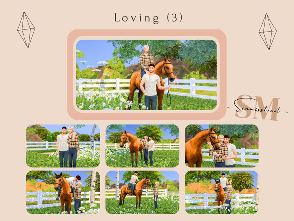 Sims 4 — Loving (3) by simmisstrait — Included: - 7 Poses Disclaimer: