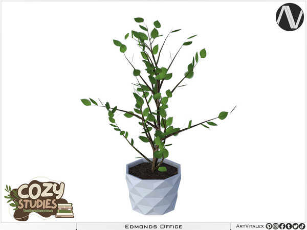 Sims 4 — Edmonds Big Plant by ArtVitalex — Bedroom Collection All rights reserved - Belong to 2024 ArtVitalex@TSR -