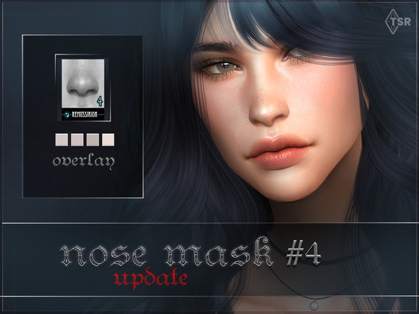 Sims 4 — Nose mask 04 (Overlay) UPDATE for sim creators  by RemusSirion — Nose mask 04 Overlay version, will adapt to