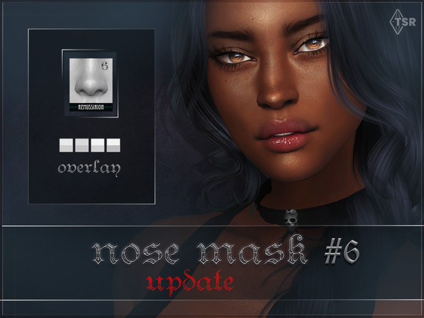Sims 4 — Nose mask 06 (Overlay) UPDATE for sim creators  by RemusSirion — Nose mask 06 Overlay version, will adapt to