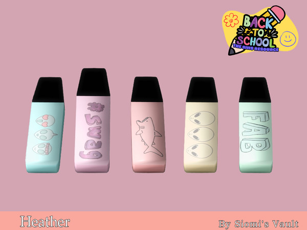 Sims 4 — Heather - Marker by siomisvault — Hello out there! I made a back to school set for all of you I hope you like