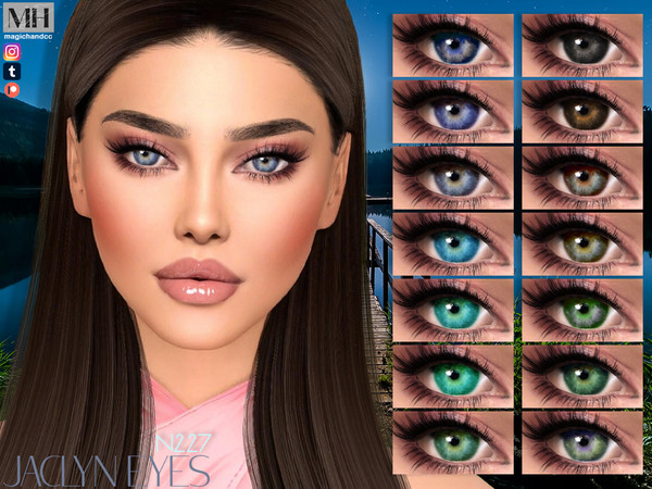 Sims 4 — Jaclyn Eyes N227 by MagicHand — Beauty eyes for males and females in 16 colors - HQ Compatible.
