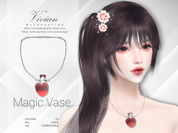 Sims 4 — VivianDang_AF_Necklace_MagicVase_Glow_Green.package by VivianDang — - All new meshes
