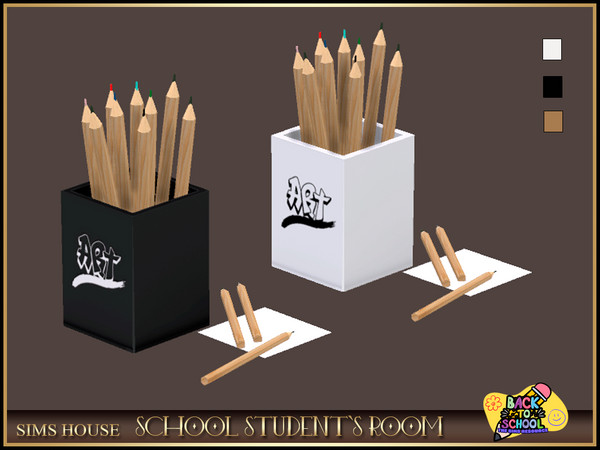 Sims 4 — [Sims House] Pencils | SCHOOL STUDENT'S ROOM by Sims_House — SCHOOL STUDENT'S ROOM: