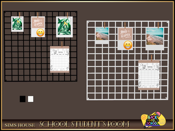 Sims 4 — [Sims House] Wall organizer | SCHOOL STUDENT'S ROOM by Sims_House — SCHOOL STUDENT'S ROOM: