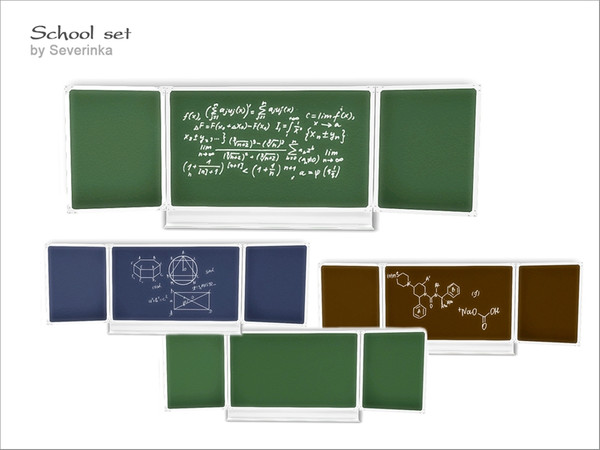 Sims 4 — [School set] - School board by Severinka_ — School board Functional mirror, 5 slots From the set of 'School set'
