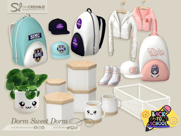 Sims 4 — Dorm Sweet Dorm- Basket by SIMcredible! — It's time to go back to the dorm, but with style and comfort. Dorm