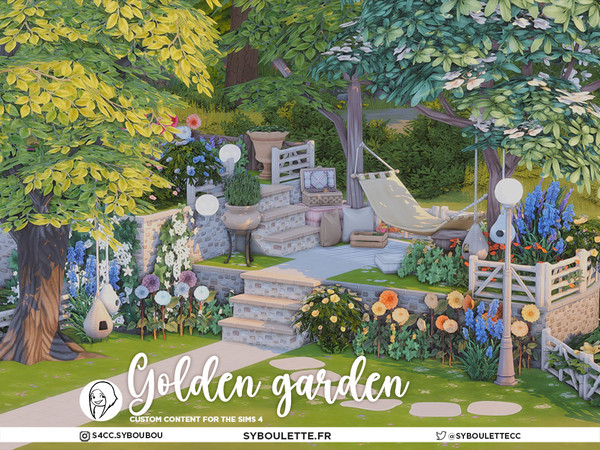 Sims 4 — SYB Golden Garden - Slab paving stone V3 by Syboubou — I always thought the options in the game were kinda