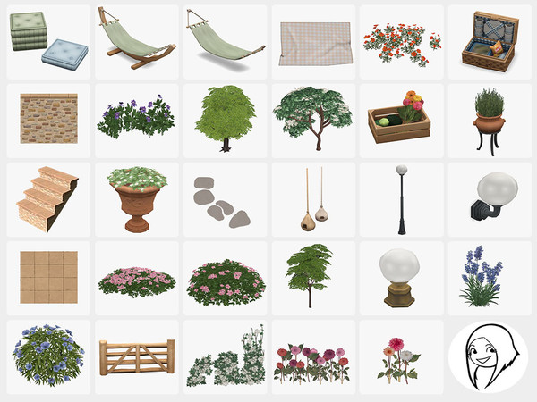 Sims 4 — SYB Golden Garden - Slab paving stone V4 by Syboubou — I always thought the options in the game were kinda