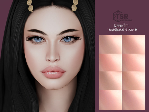 Sims 4 — IMF Kenzie Blush N.165 by IzzieMcFire — Kenzie Blush N.165 contains 8 colors in hq texture.