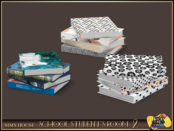 Sims 4 — [Sims House] School books | SCHOOL STUDENT'S ROOM 2 by Sims_House — SCHOOL STUDENT'S ROOM 2: