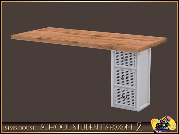 Sims 4 — [Sims House] Side desk | SCHOOL STUDENT'S ROOM 2 by Sims_House — SCHOOL STUDENT'S ROOM 2: