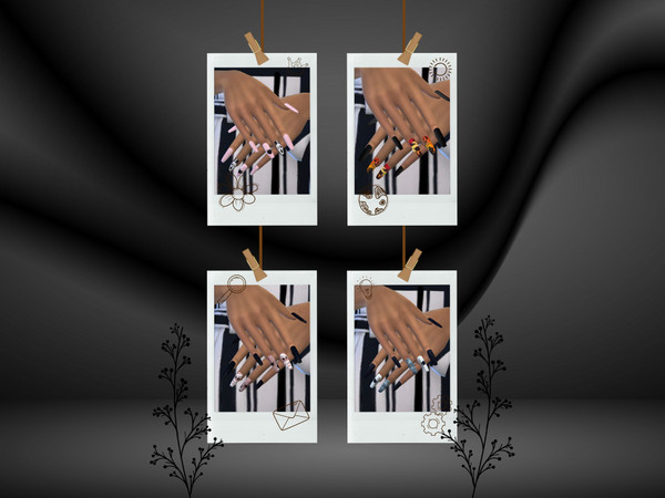 Sims 4 — Spooky Nails by HaileyALCrosby — Get your Sims into the spooky spirit with these hauntingly beautiful Halloween