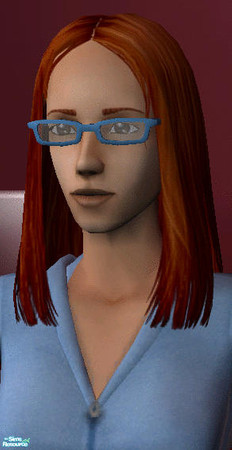Sims 2 — Light Blue Emo Glasses by actorderick — A pair of light blue emo think-rimmed glasses.
