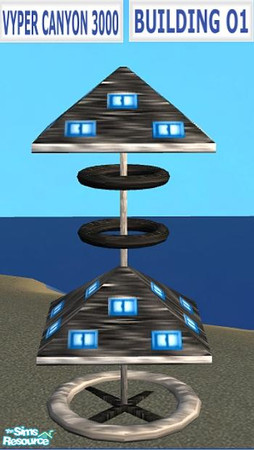 Sims 2 — VyperCanyon-NBS - Building01 by NewSimSimGirl — Neighborhood building created for the Vyper Canyon 3000 Project