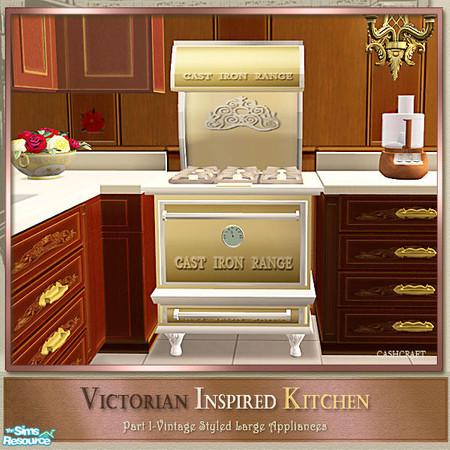 Sims 2 — Victorian Kitchen - Antique  Gold Stove by Cashcraft — A Vintage Victorian Inspired kitchen, it has the look and