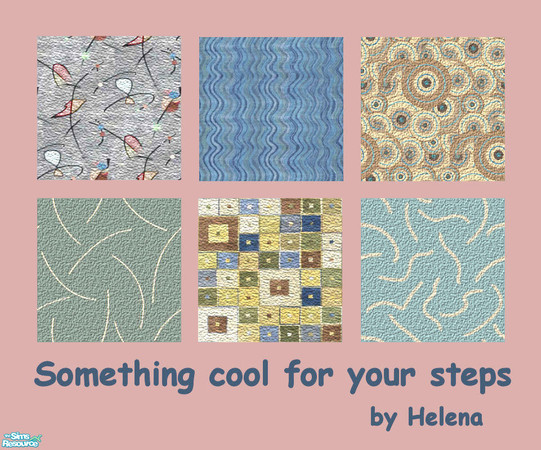 Sims 2 — Something cool for your steps by Helena — A few carpets for hot days in cool colours.