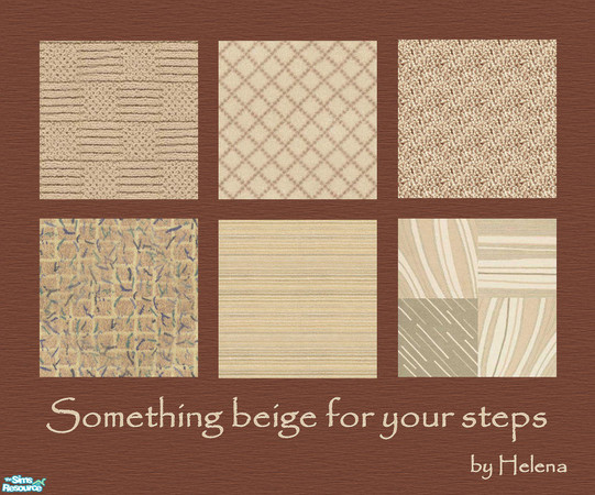 Sims 2 — Something beige for your steps by Helena — Six beige carpets, fine for eyes, fine for legs .....