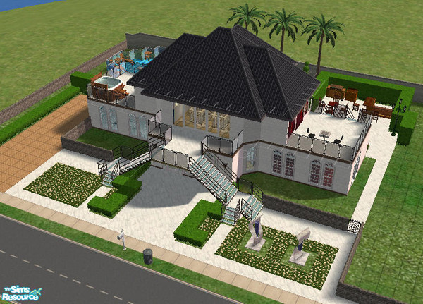 Sims 2 — Coast Street 1 by Ivancica — Luxurious beach house that every wealthy Sim wants. by Ivana