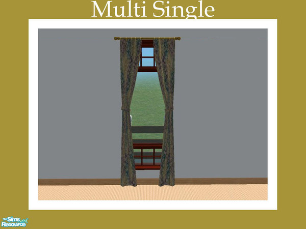 Sims 2 — Multi Single by Shakeshaft — Part of a New Mesh Set of a Single and Double Curtain, set includes recolours.