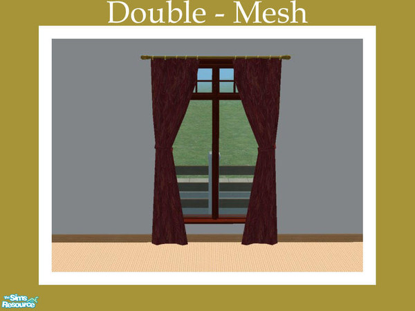 Sims 2 — Luxury Fit Curtains - Double Mesh by Shakeshaft — Part of a New Mesh Set of a Single and Double Curtain, set
