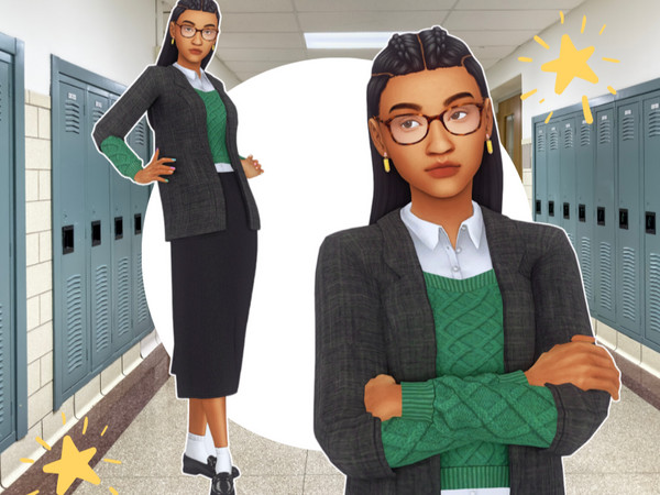 Sims 4 — Back 2 School - Elisabeth McKinley by xvoidsimsx — bgc - random traits n name - all outfits - teenager - hope