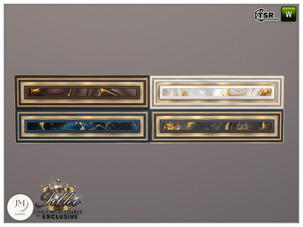 Sims 4 — pibleo bedroom bed part2 by jomsims — Luxury, gold, and a chic, opulent style.