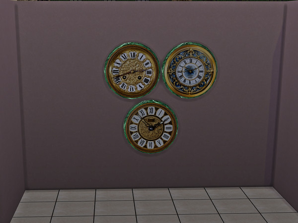 Sims 4 — Decorative wall clock v2 by Malom — Requires : The Sims 4 Discover University