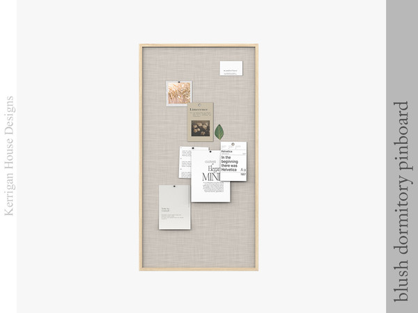 Sims 4 — Blush Dormitory Pinboard by kerriganhouse — A sweet and soft dormitory set, perfect for the most stylish