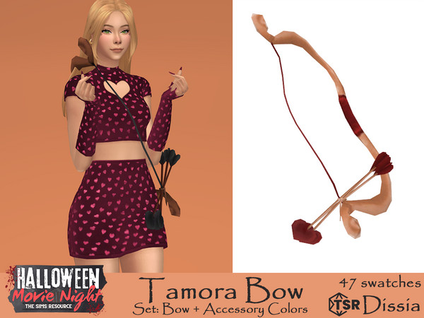 Sims 4 — Dissia_Tamora Bow Colors AN645.package by Dissia — Set include bow and accessory colors