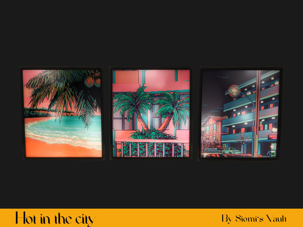 Sims 4 — Hot in the city - Floor Painting by siomisvault — Hello again so I'm making this flat decor and well here are