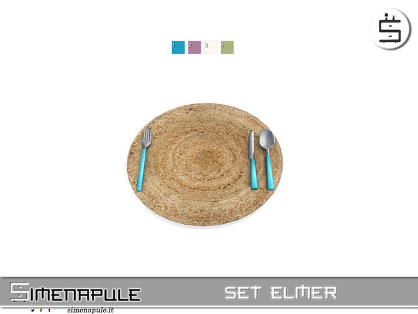 Sims 4 — [SeN4] Set Elmer - Underplate with Cutlery by Simenapule — Set ElmerSet ElmerSet ElmerSet Elmer