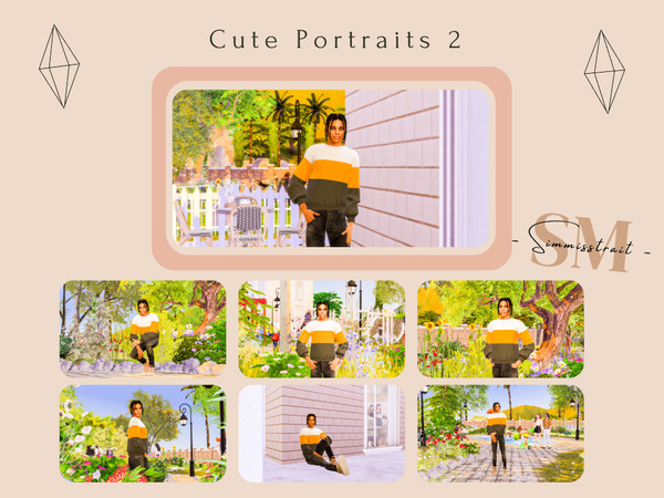 Sims 4 — Cute Portraits (2) by simmisstrait — Included: - 7 Poses Disclaimer: