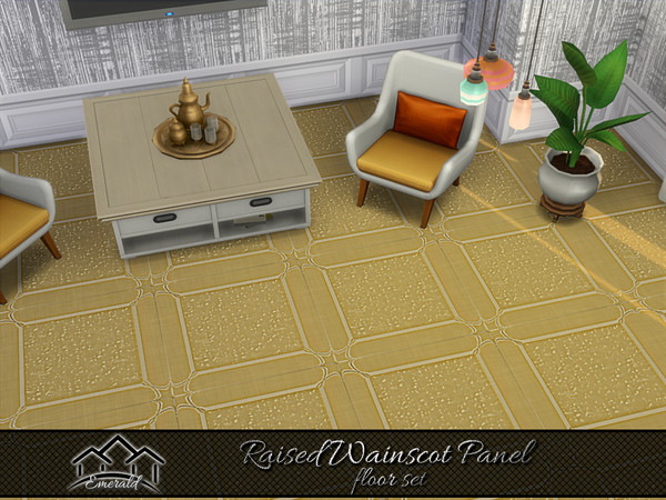 Sims 4 — Raised Wainscot Panel floor1 by Emerald — Raised wainscot panel will elevate your interior design but also