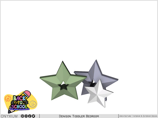 Sims 4 — Denison Decor Triple Mixed Stars by Onyxium — Onyxium@TSR Design Workshop Toddler Bedroom Collection - Belong To