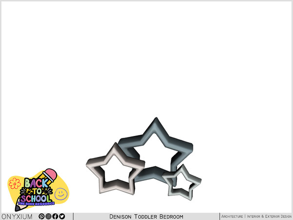 Sims 4 — Denison Decor Triple Perforated Stars by Onyxium — Onyxium@TSR Design Workshop Toddler Bedroom Collection -
