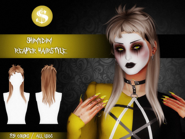 Sims 4 — [PATREON] Reaper Hairstyle by Shimydimsims — Hi I hope you will like this hair, it's a long mullet inspired by