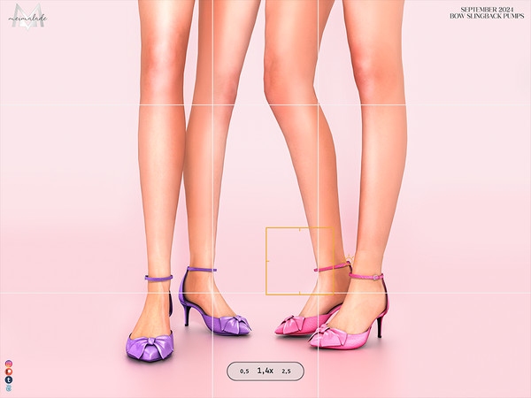 Sims 4 — [PATREON] Bow Slingback Pumps by Mermalade — - New Mesh